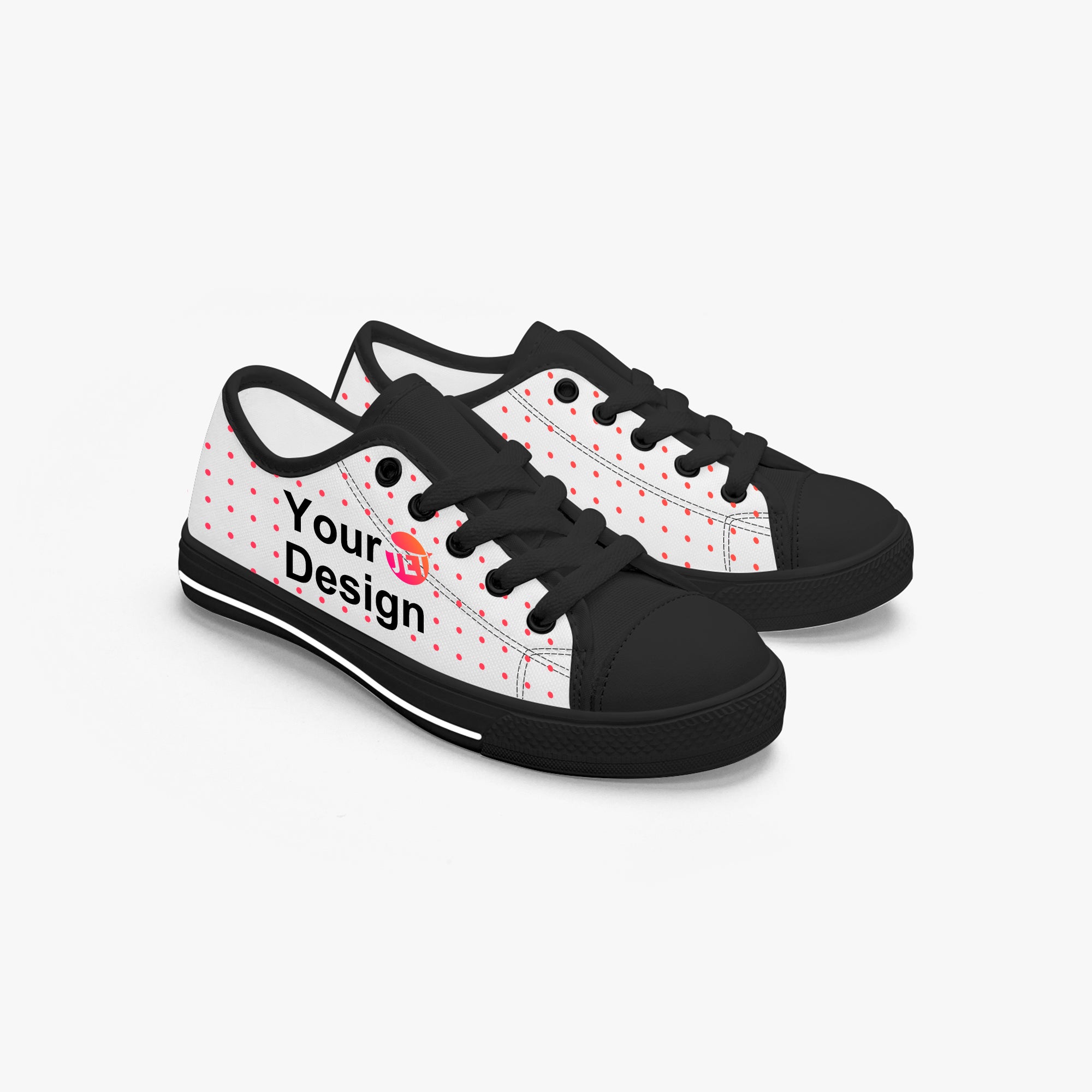 Kid's Low-Top Canvas Shoes-Black
