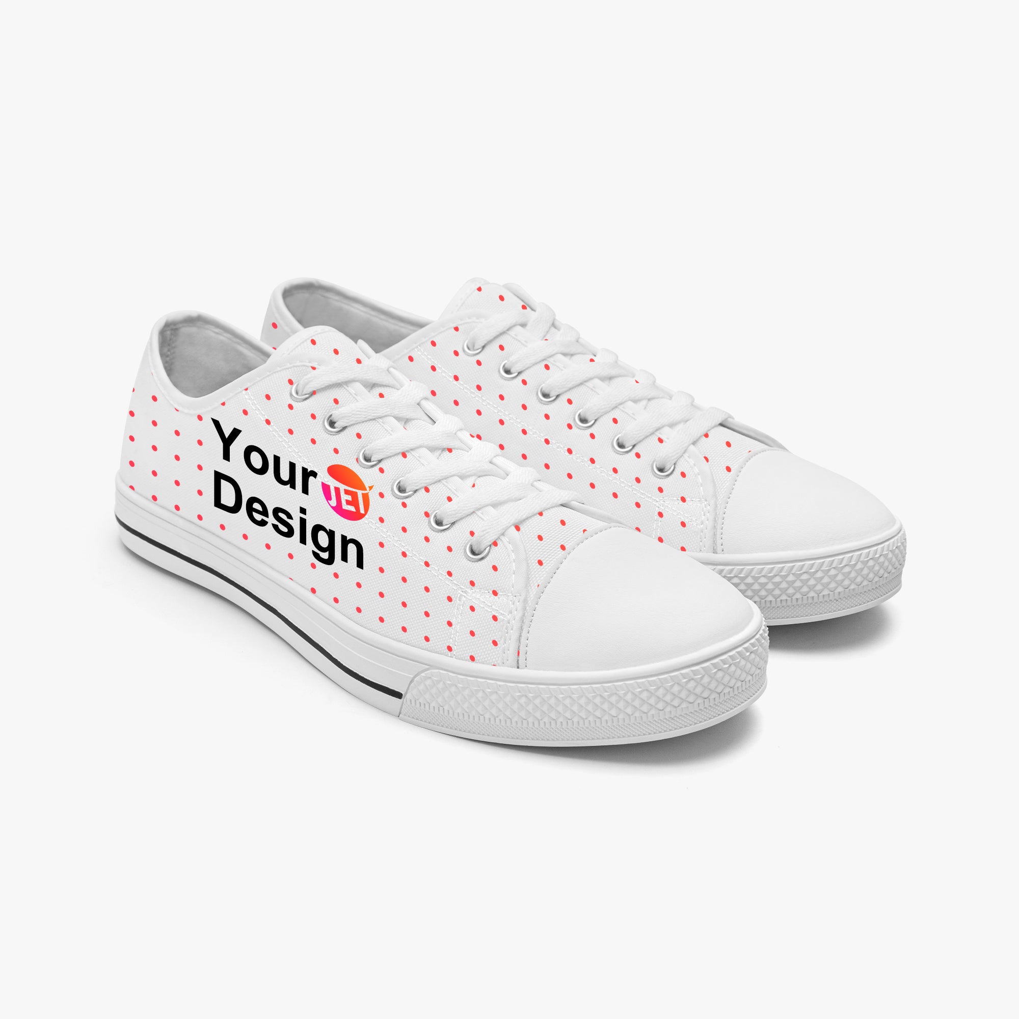 Low-top Canvas Shoes - Tongue Printable