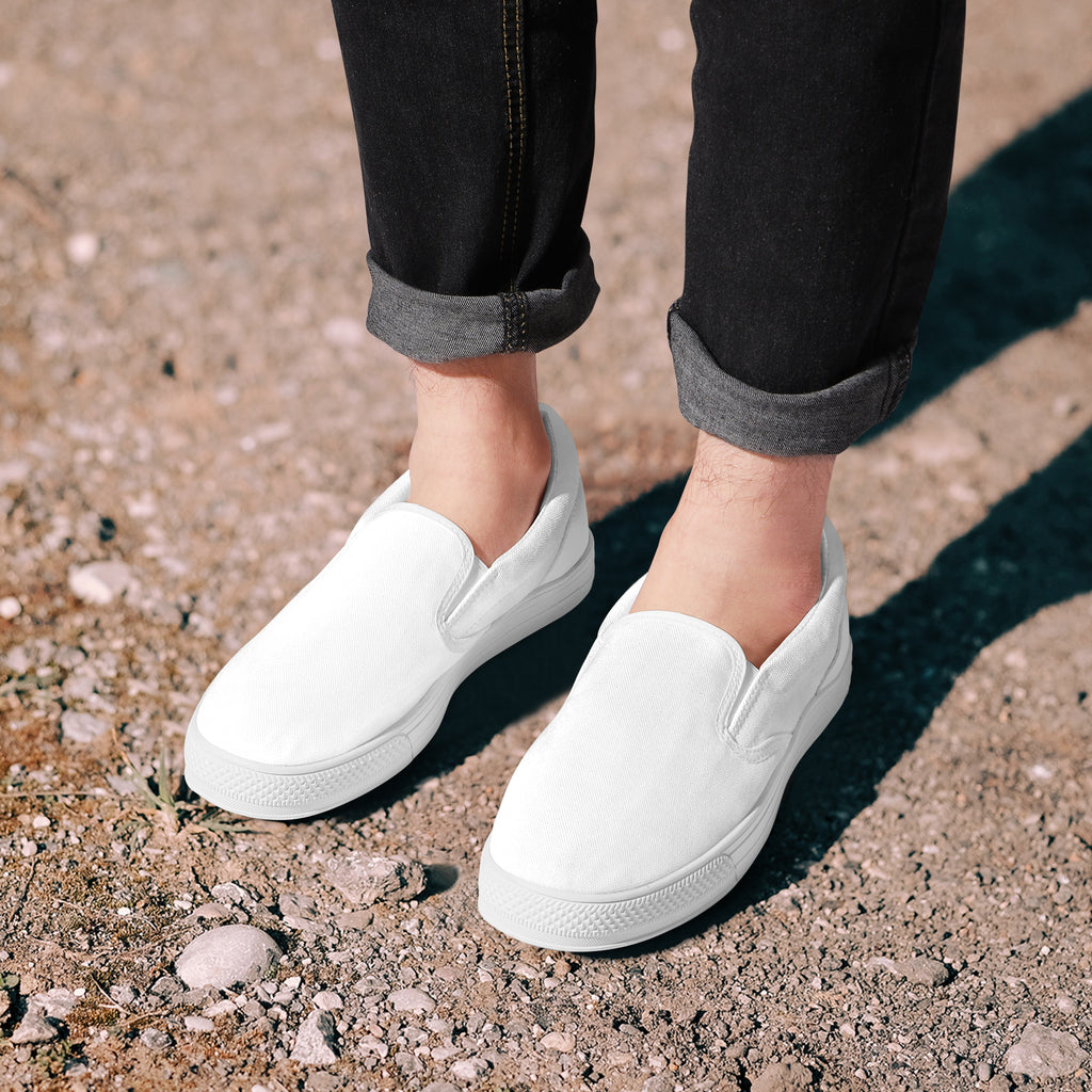 Classic Slip-On Shoes - White/Black