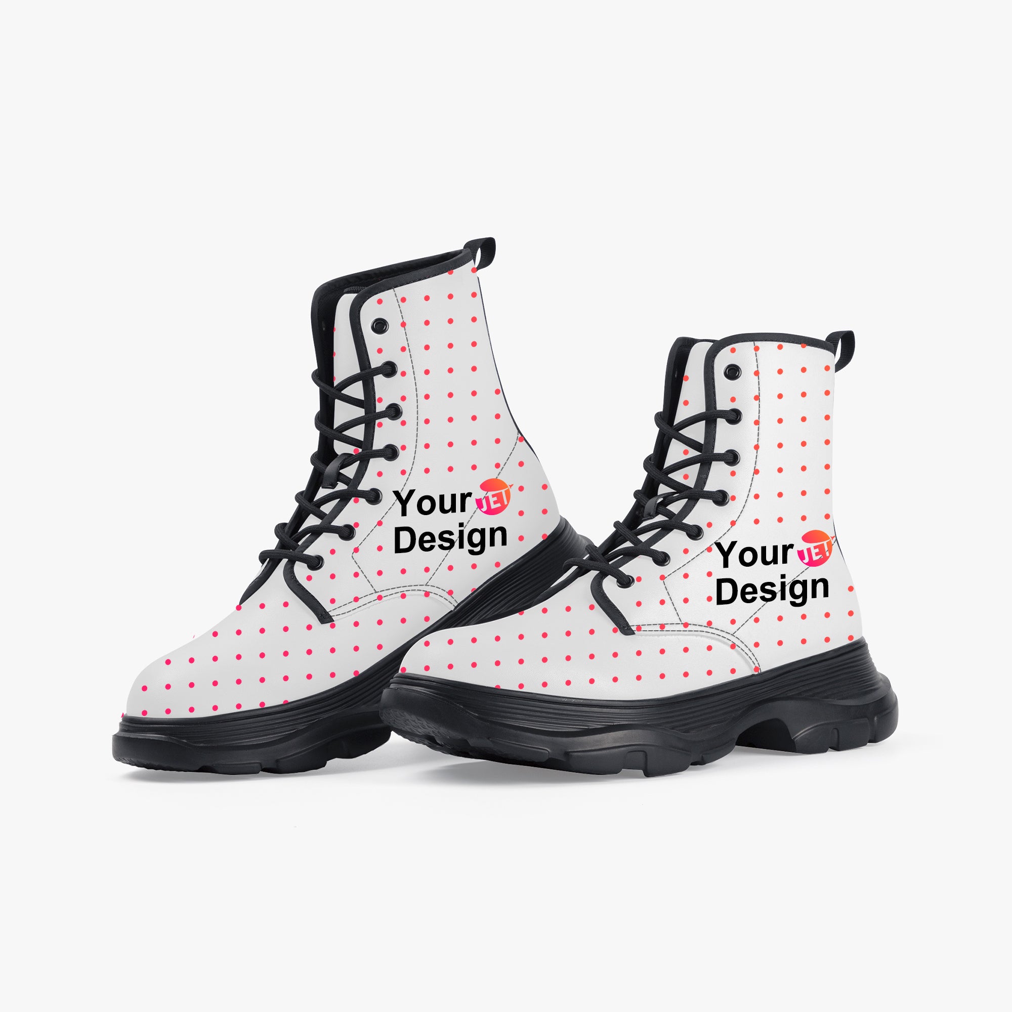 Casual Leather Chunky Boots