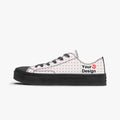 Low Top Canvas Shoes - Black Sole