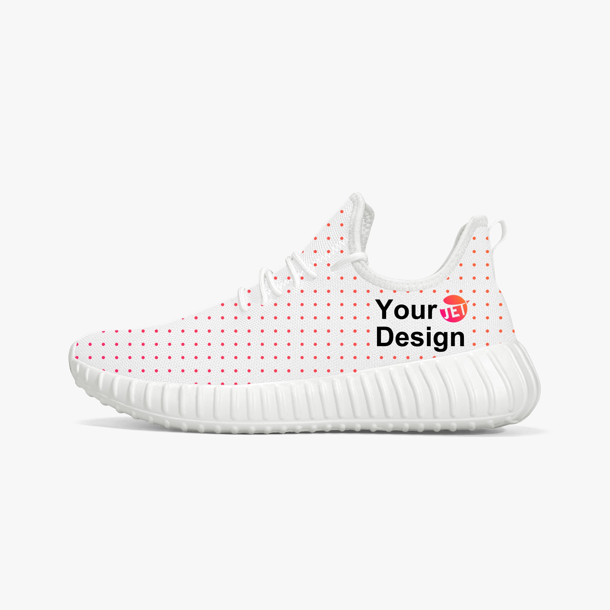 Mesh Knit Sneakers - White/Black