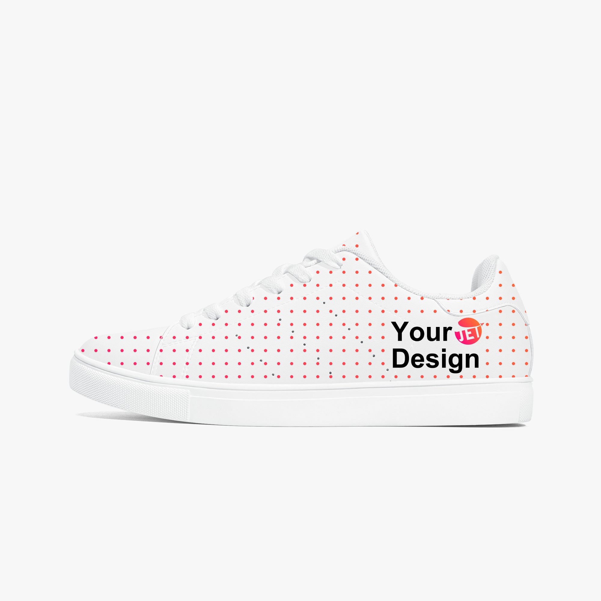 Classic Low-Top Leather Sneakers - White/Black