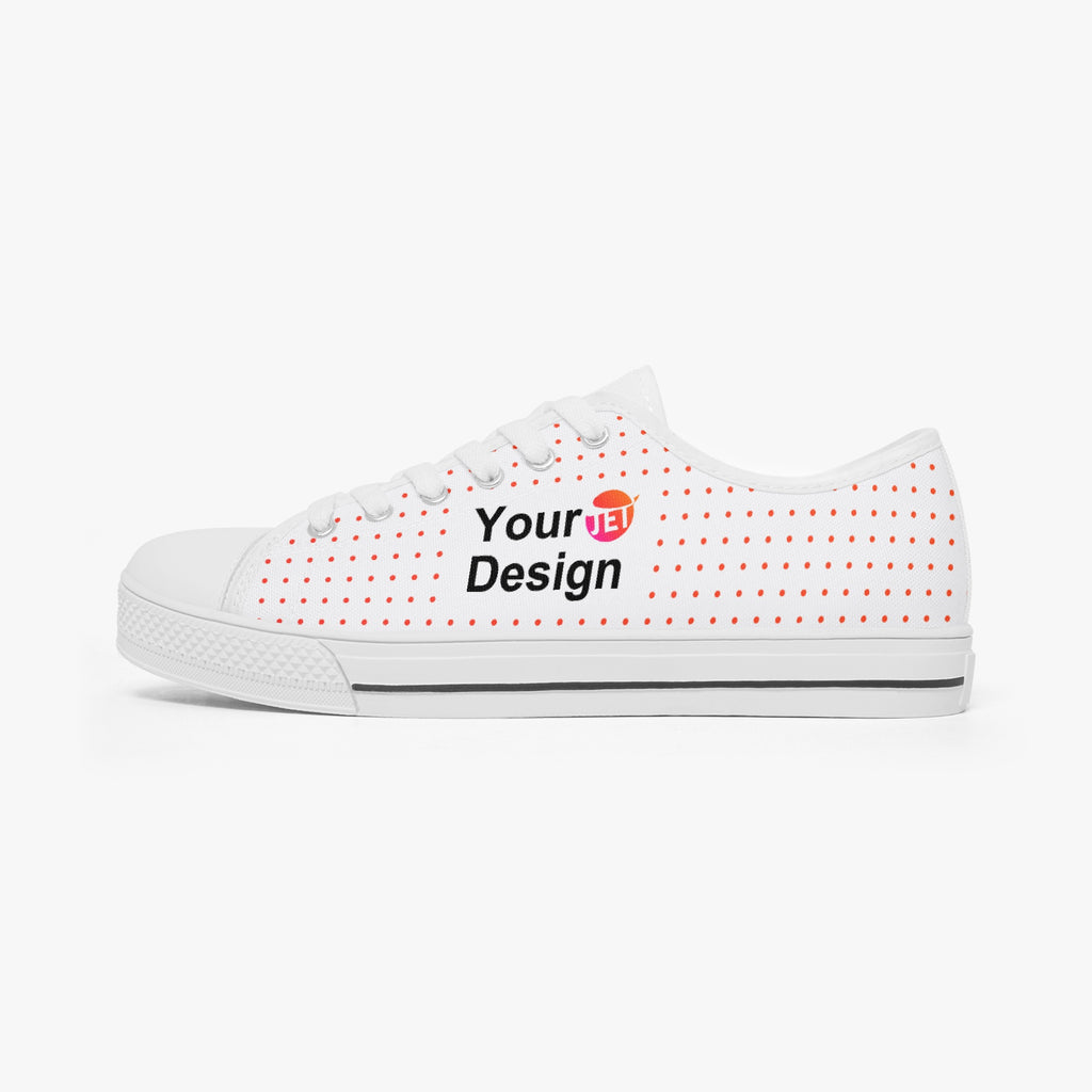 Classic Low-Top Canvas Shoes - White/Black