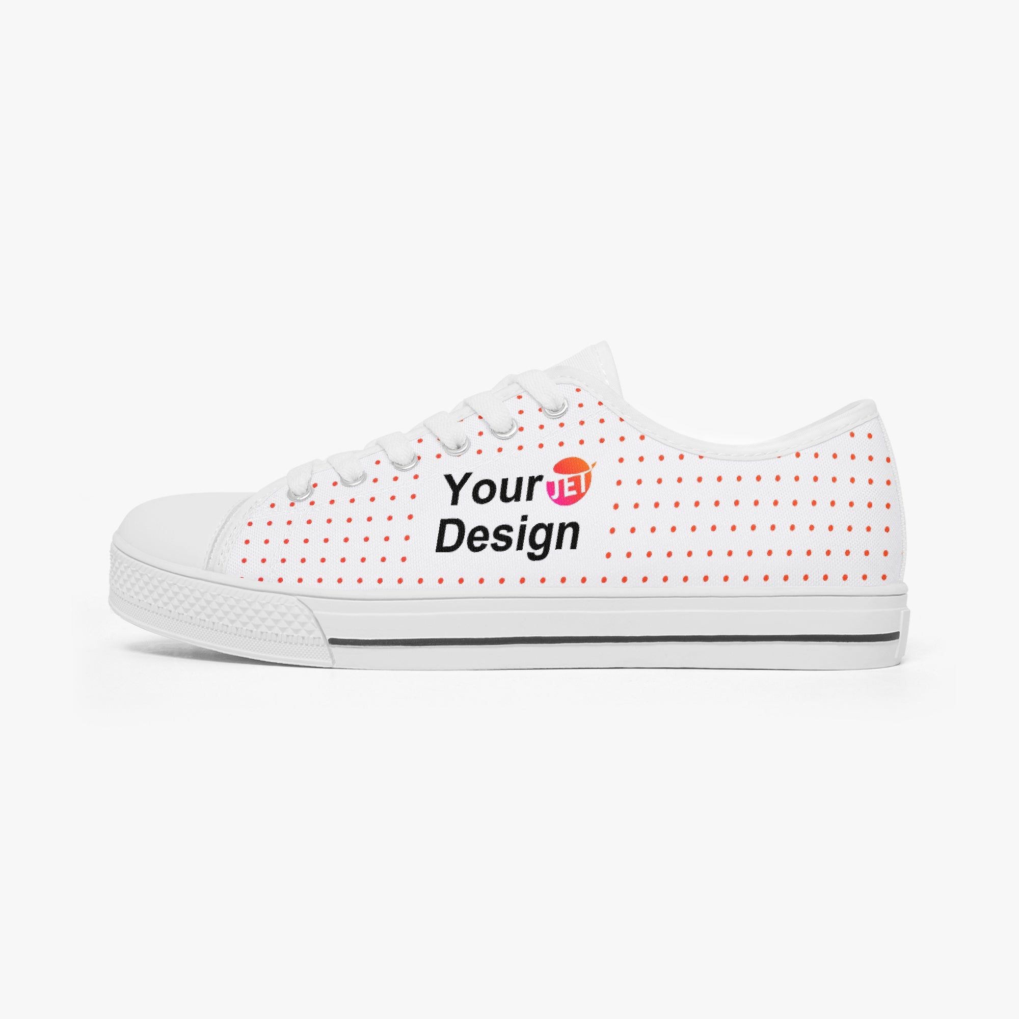 Classic Low-Top Canvas Shoes - White/Black