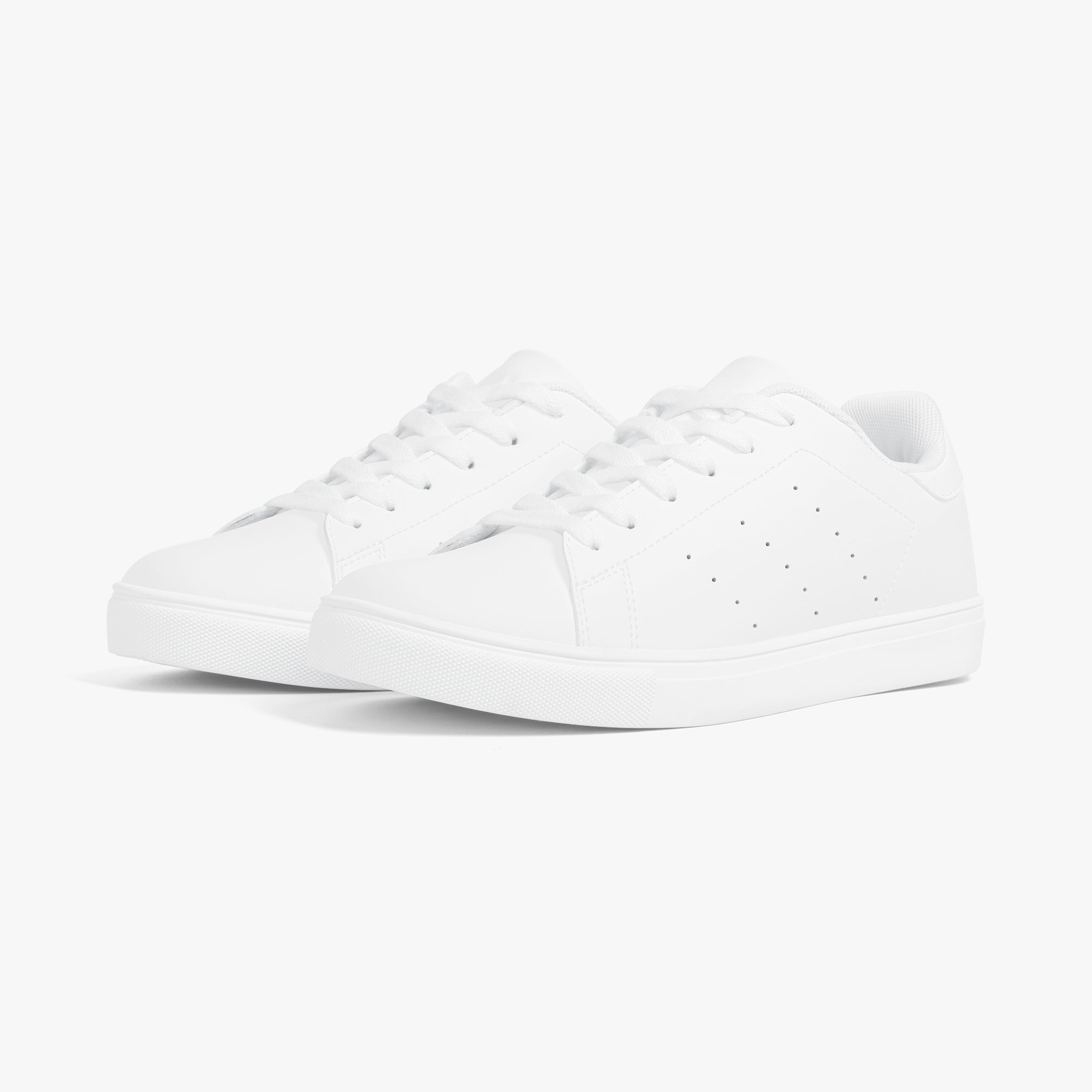 Classic Low-Top Leather Sneakers - White/Black