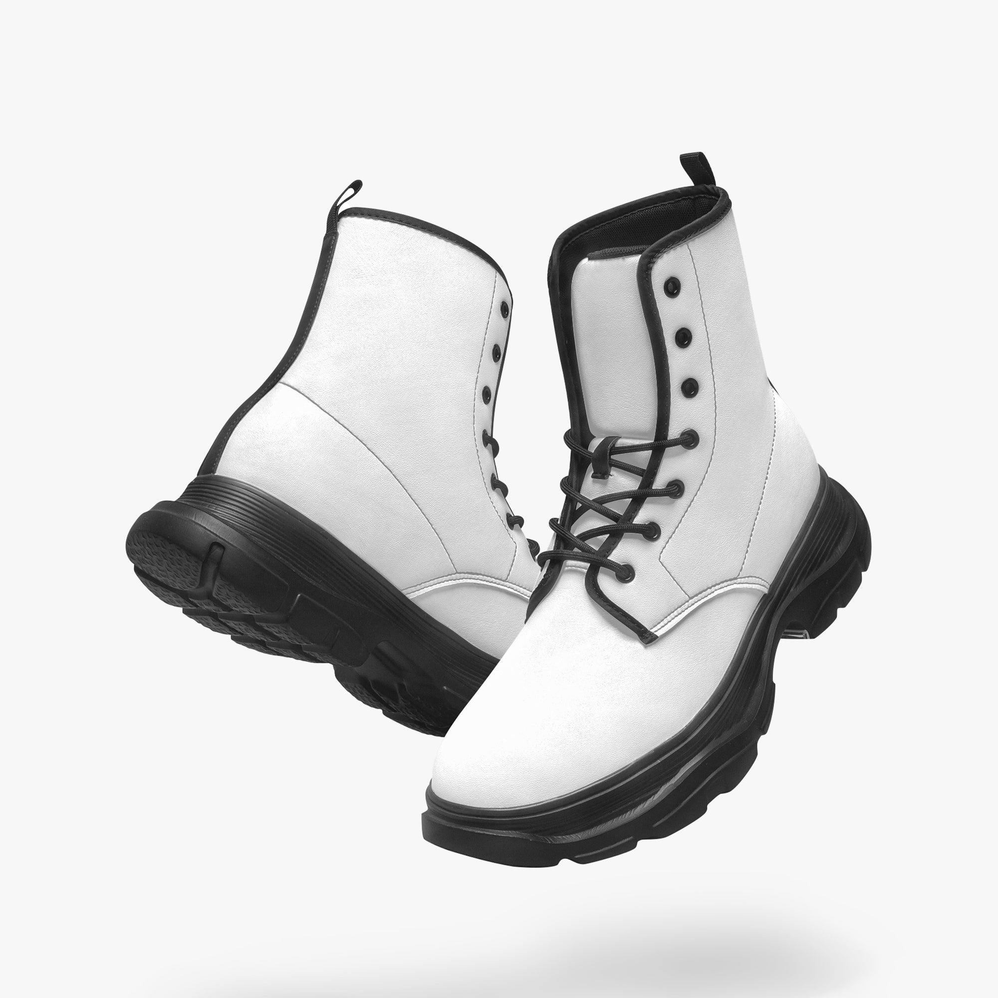 Casual Leather Chunky Boots
