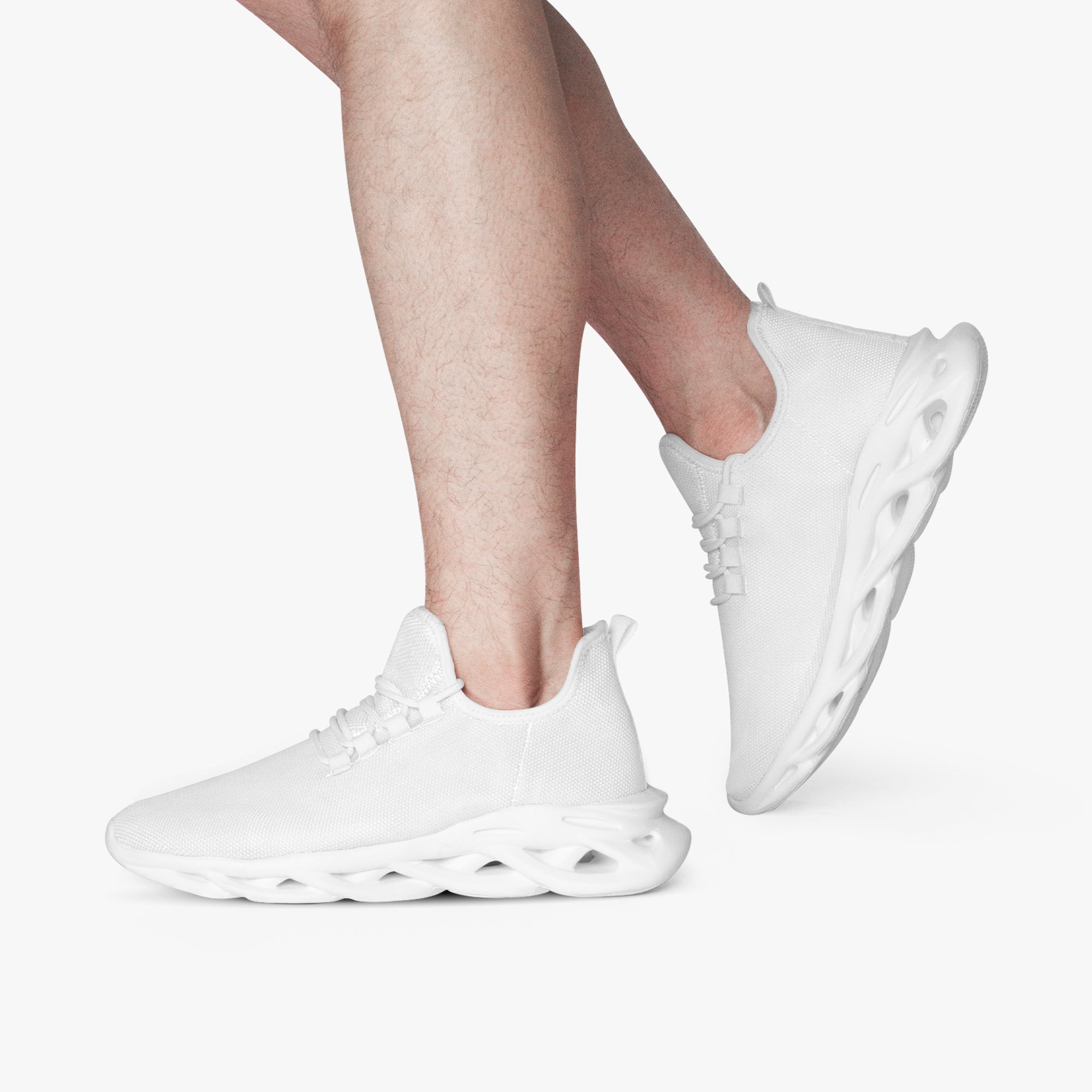 Bounce Mesh Knit Sneakers - White