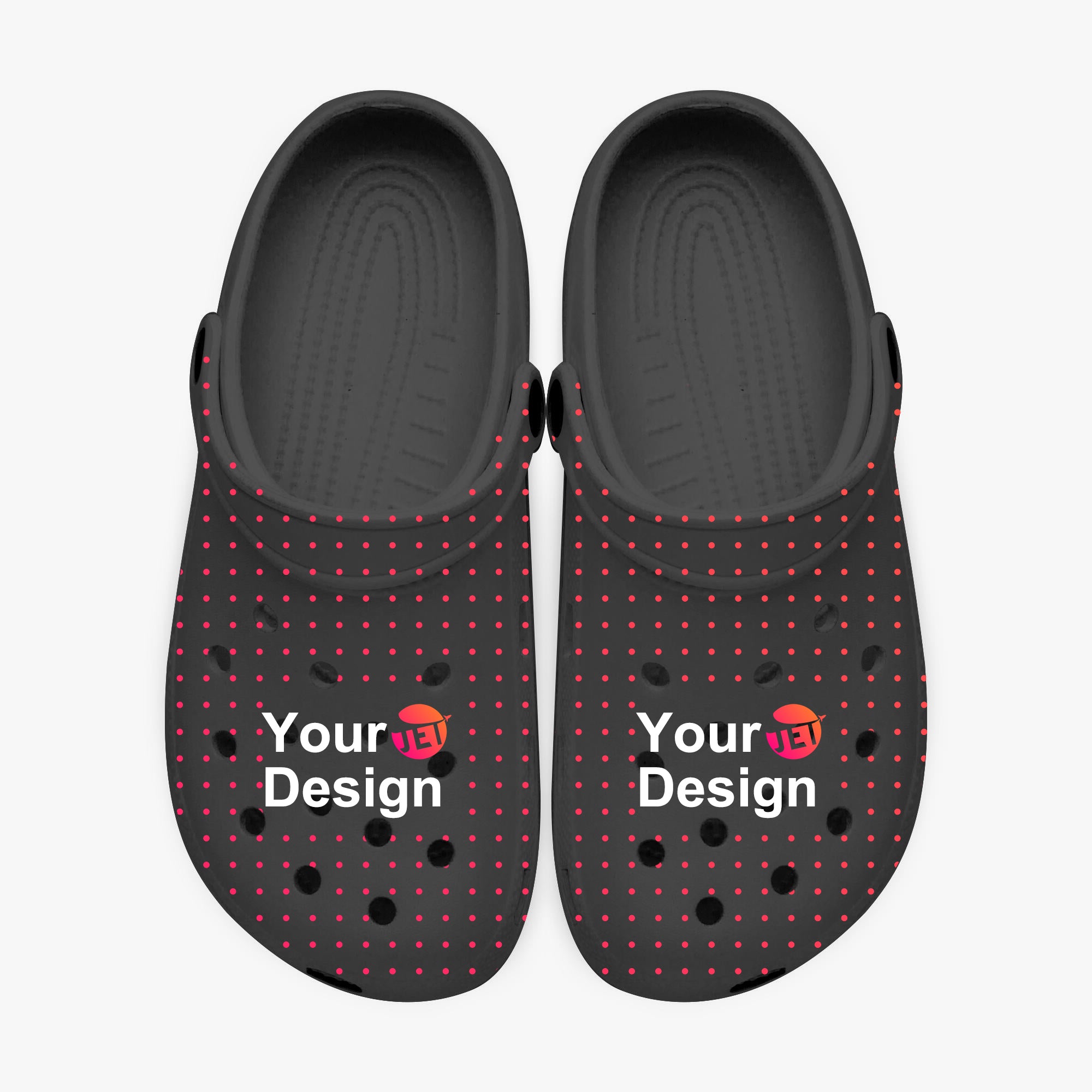 Black-base AOP Clogs