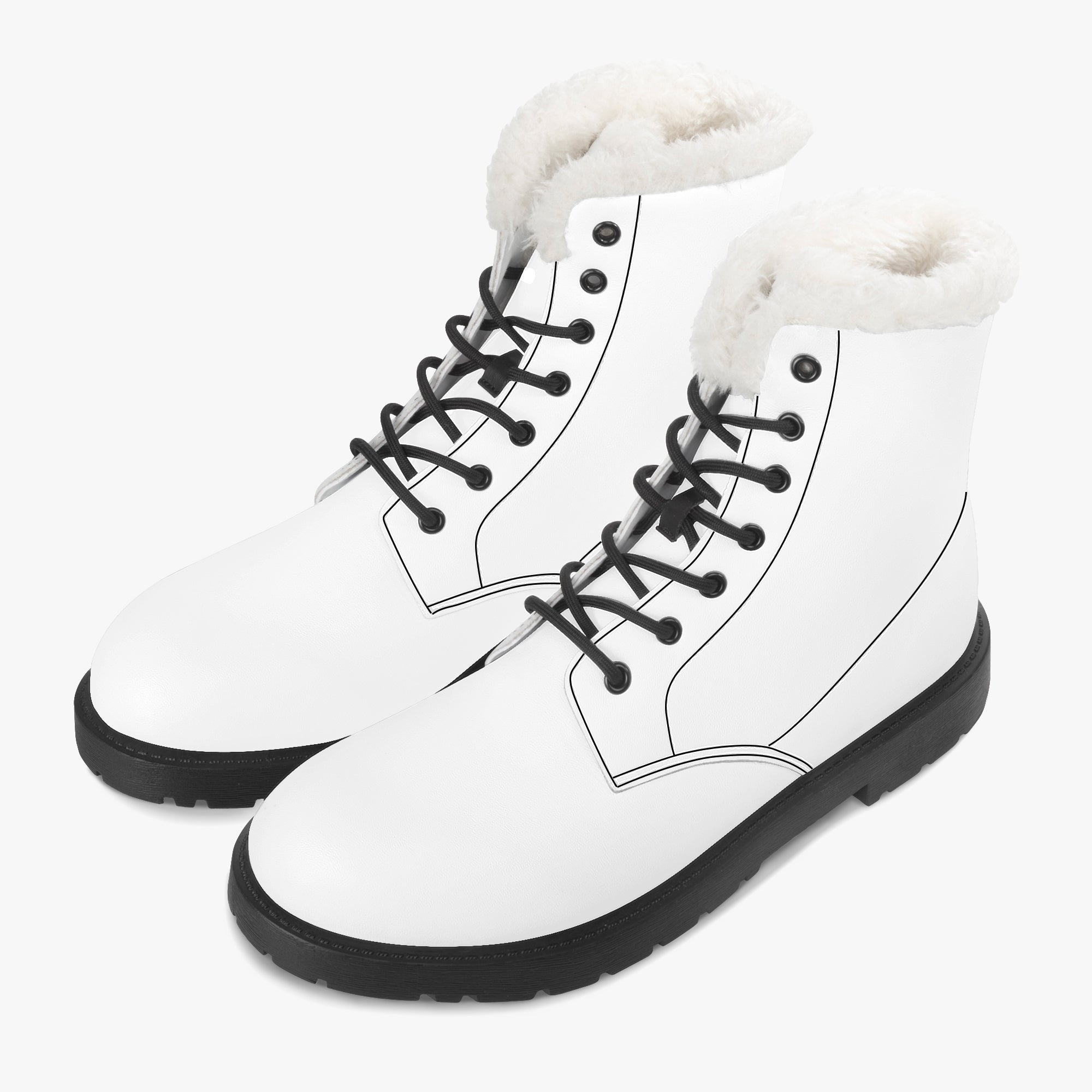 Faux Fur Leather Boots