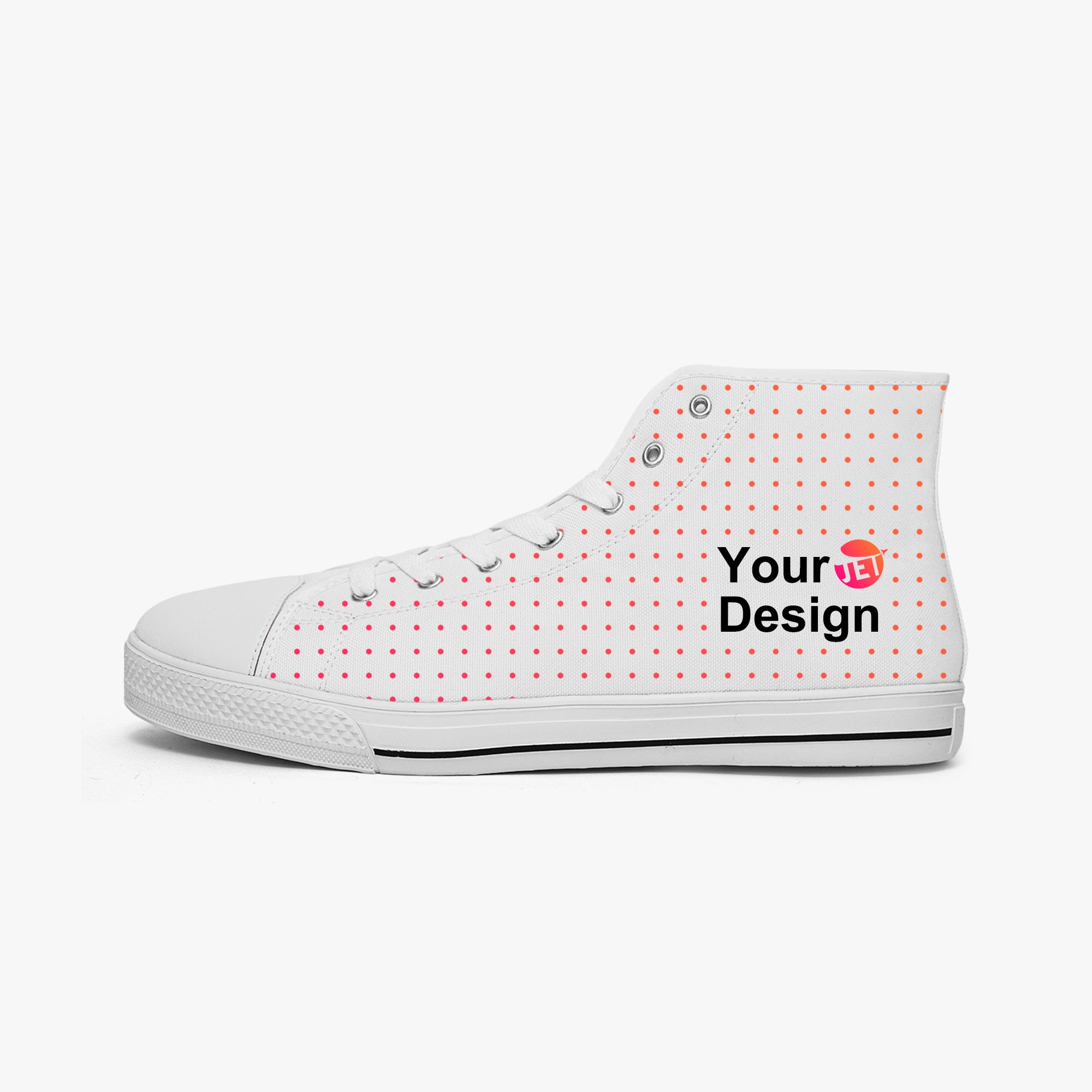 Light Adult High-Top Canvas Shoes