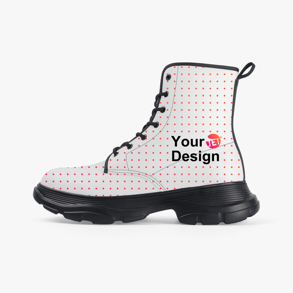 Casual Leather Chunky Boots