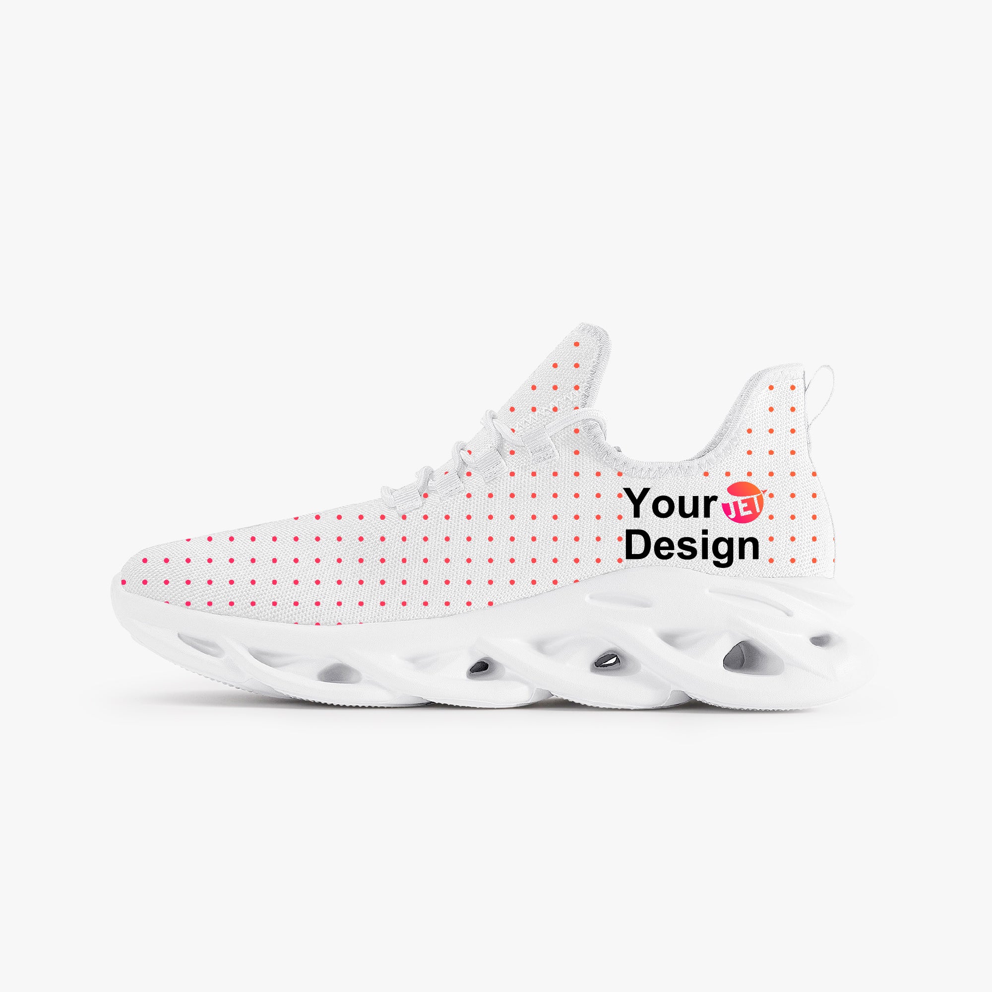 Bounce Mesh Knit Sneakers - White