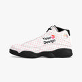 Black Sole High-Top Leather Basketball Sneakers
