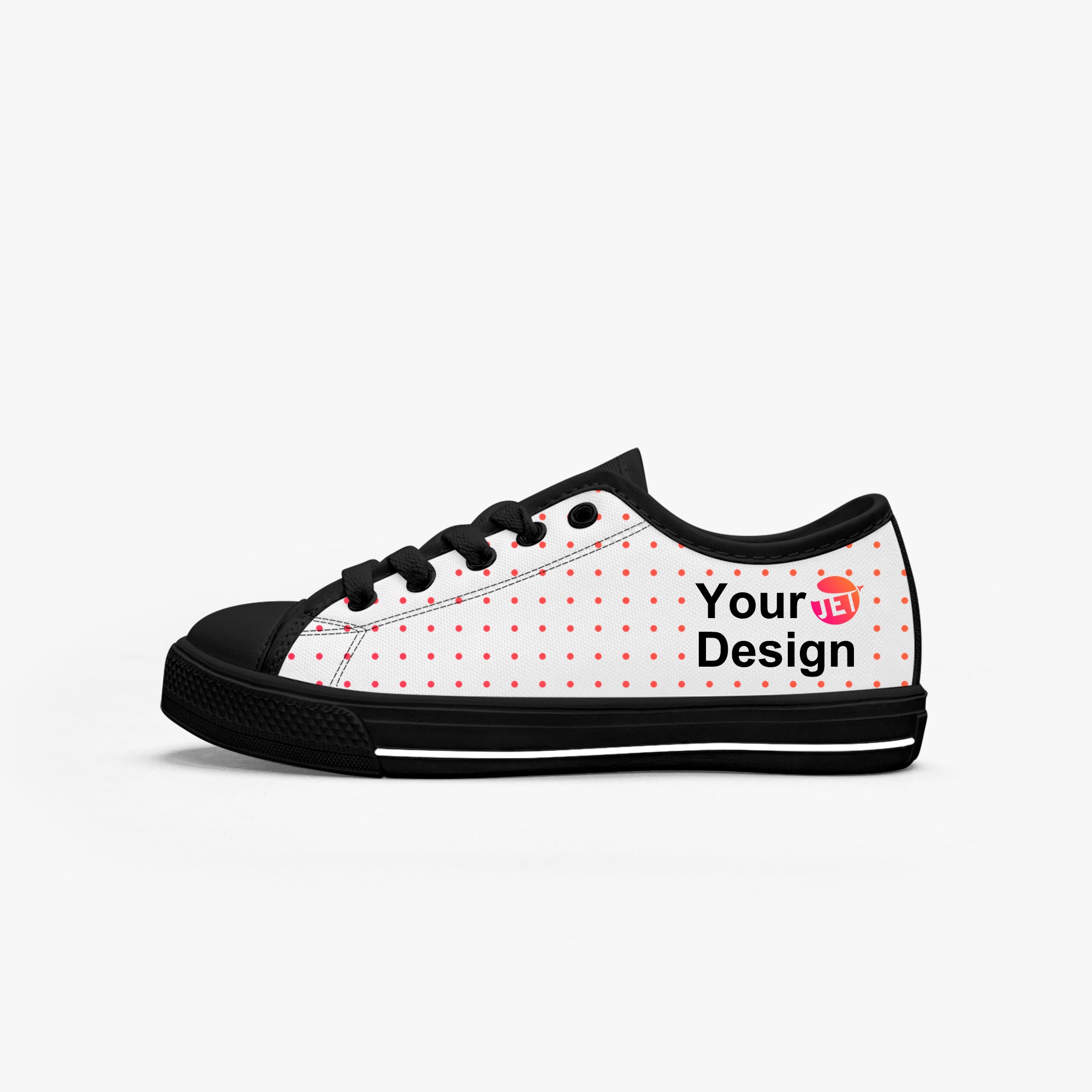 Kid's Low-Top Canvas Shoes-Black