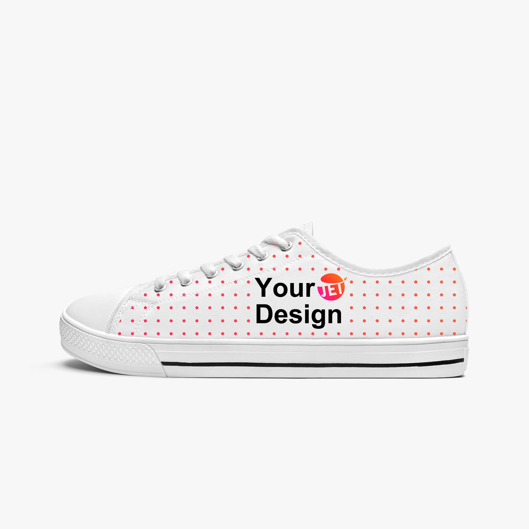 Low-top Canvas Shoes - Tongue Printable