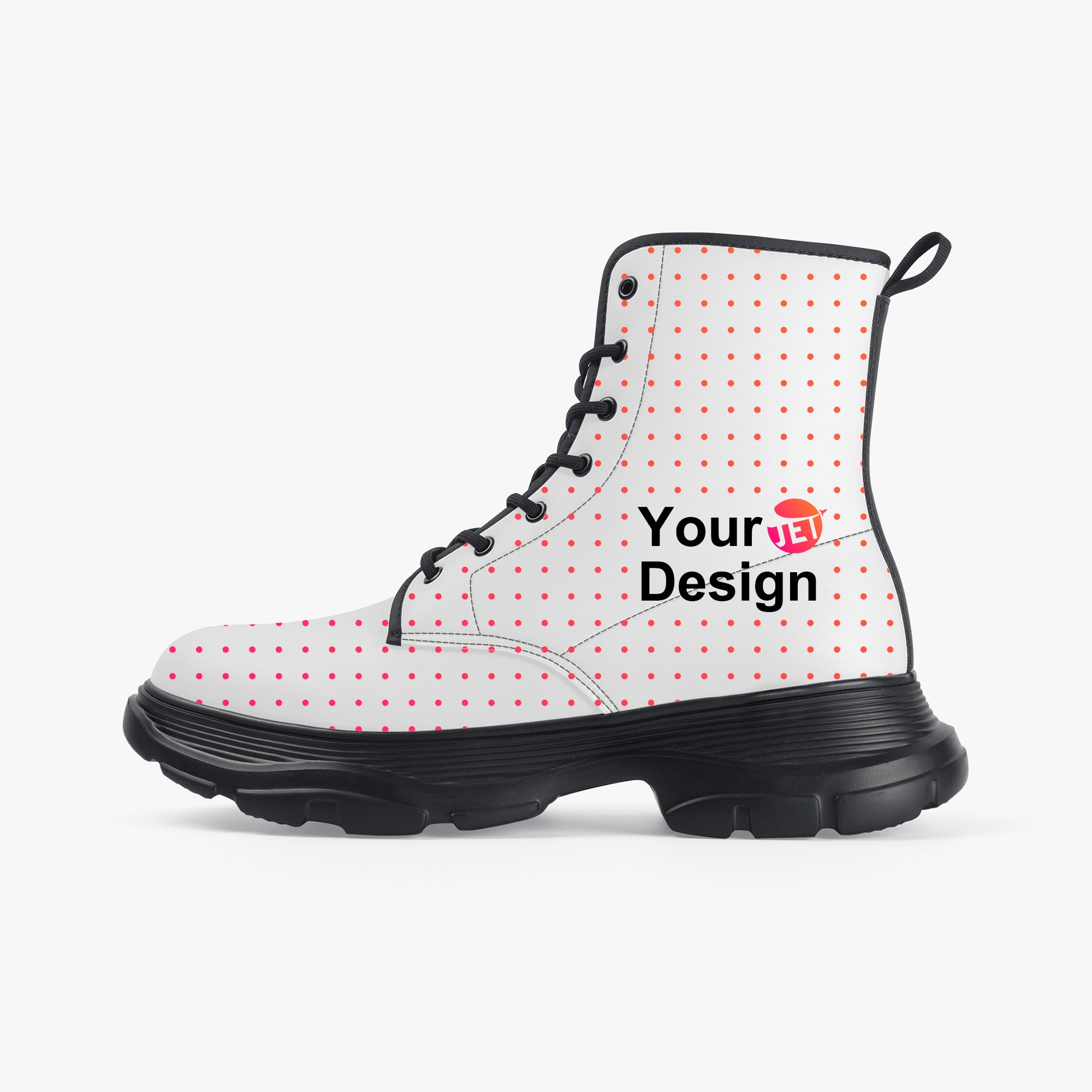 Casual Leather Chunky Boots