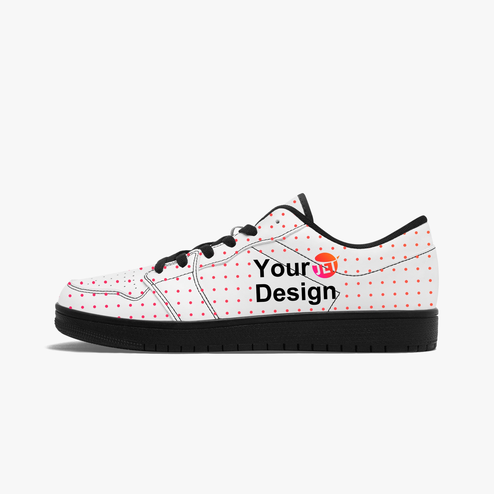 Low-Top Leather Sneakers - Black Sole