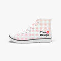 Light Kid's High-Top Canvas Shoes