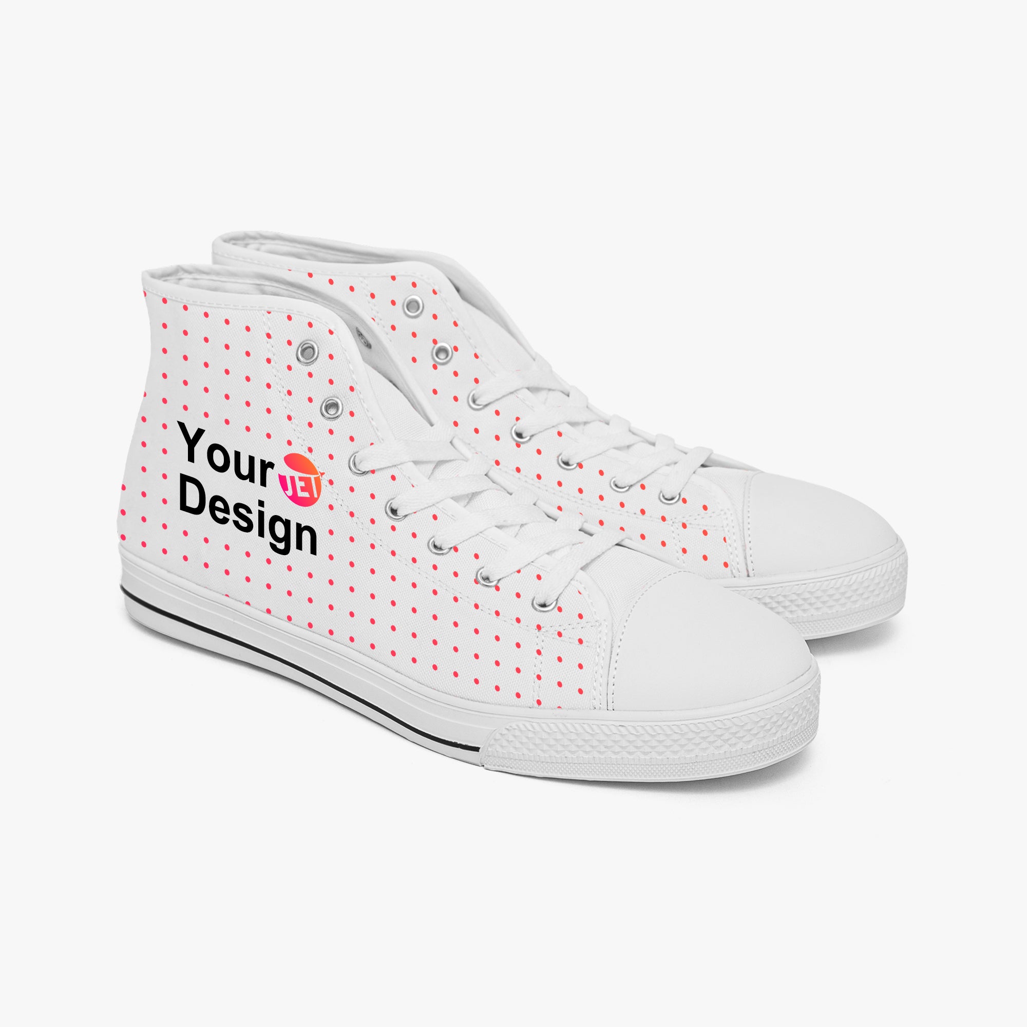 Light Adult High-Top Canvas Shoes