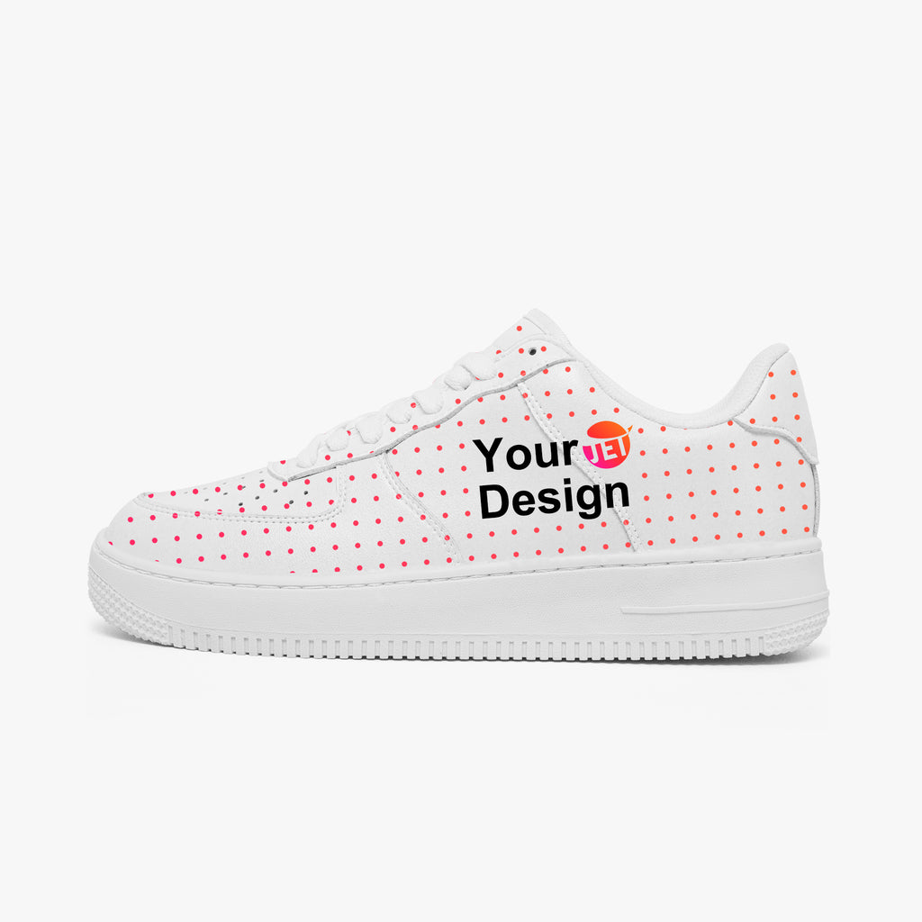 AF1 Low-Top Leather Sports Sneakers - Tongue Printable