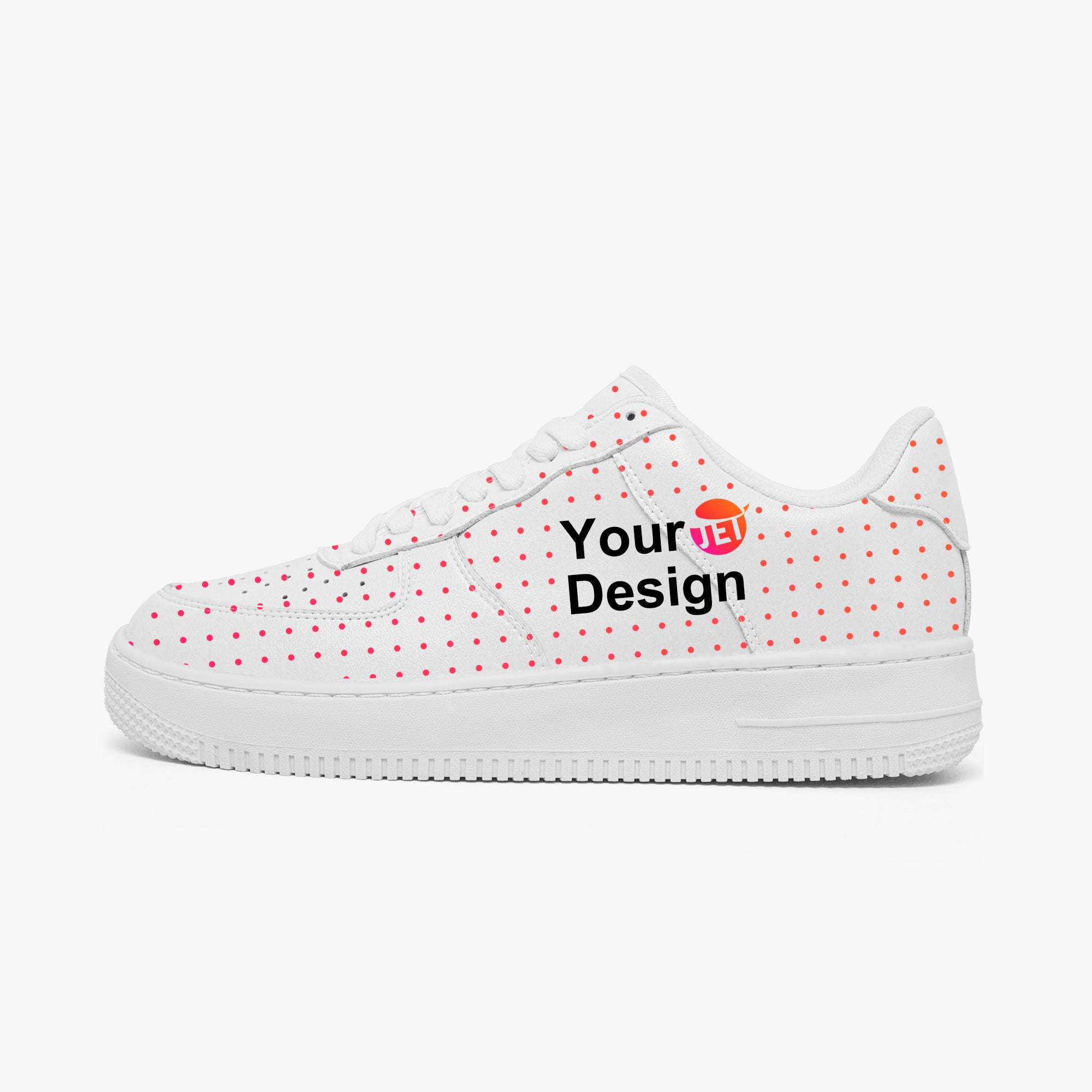 AF1 Low-Top Leather Sports Sneakers - Tongue Printable