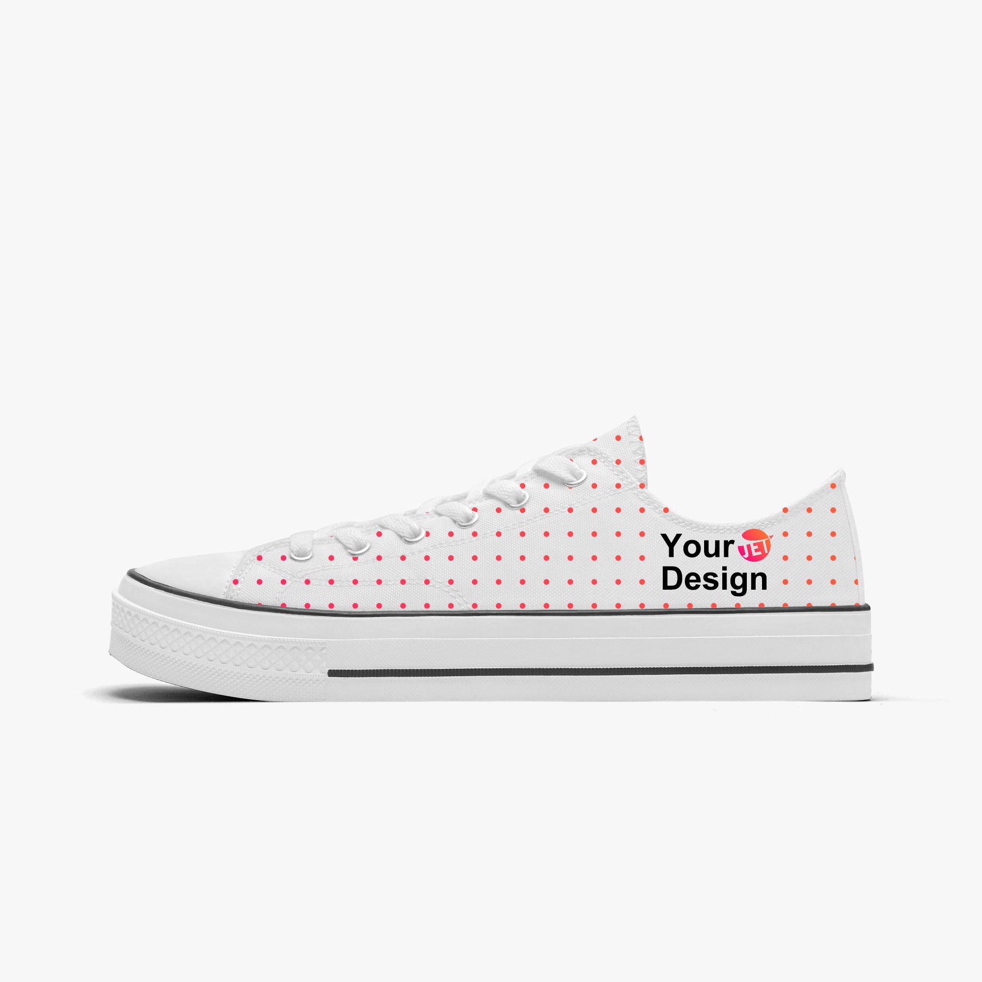 Low Canvas Shoes-White sole