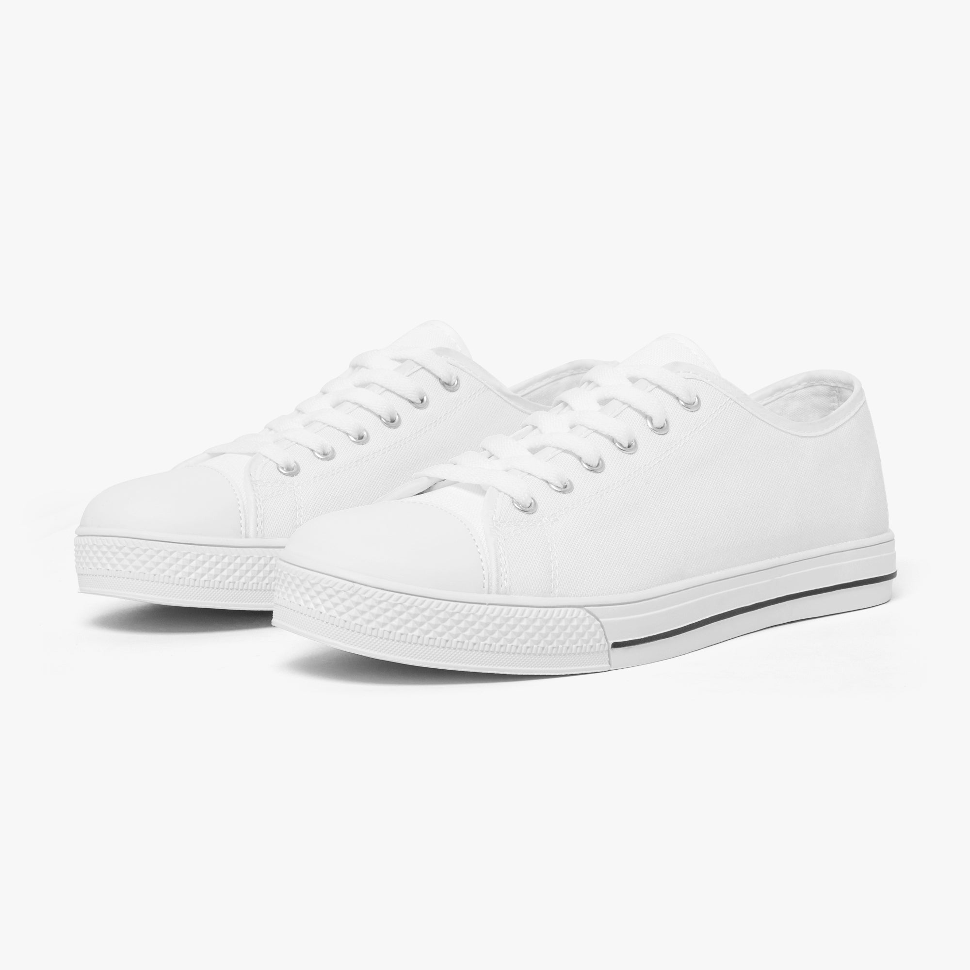 Classic Low-Top Canvas Shoes - White/Black